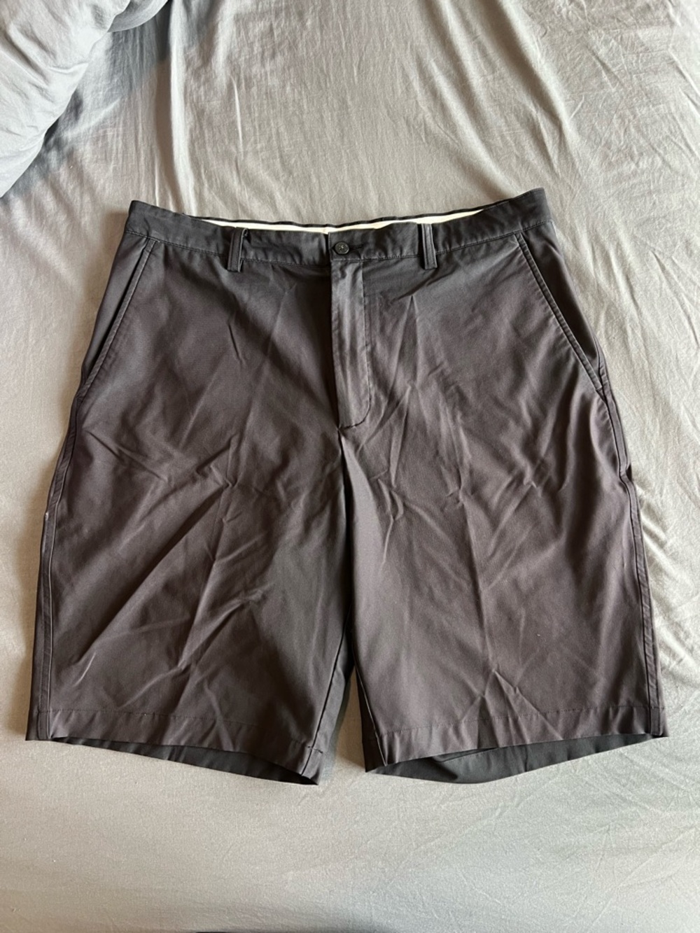 FootJoy Black Flat-Front Golf Shorts